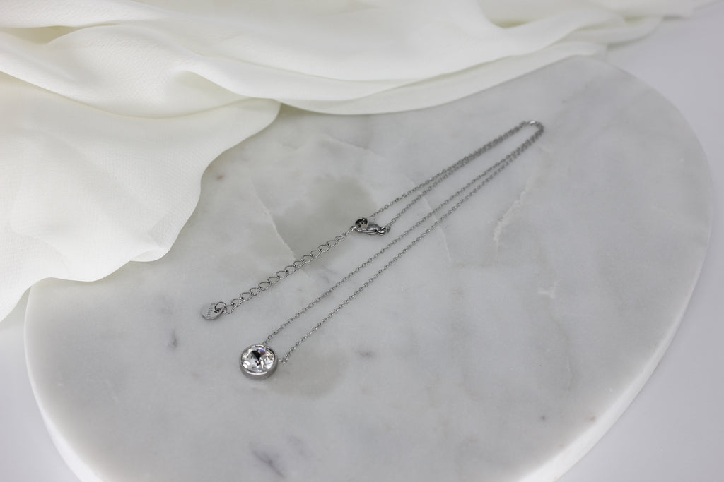 Stainless Steel Silver Dainty Necklace