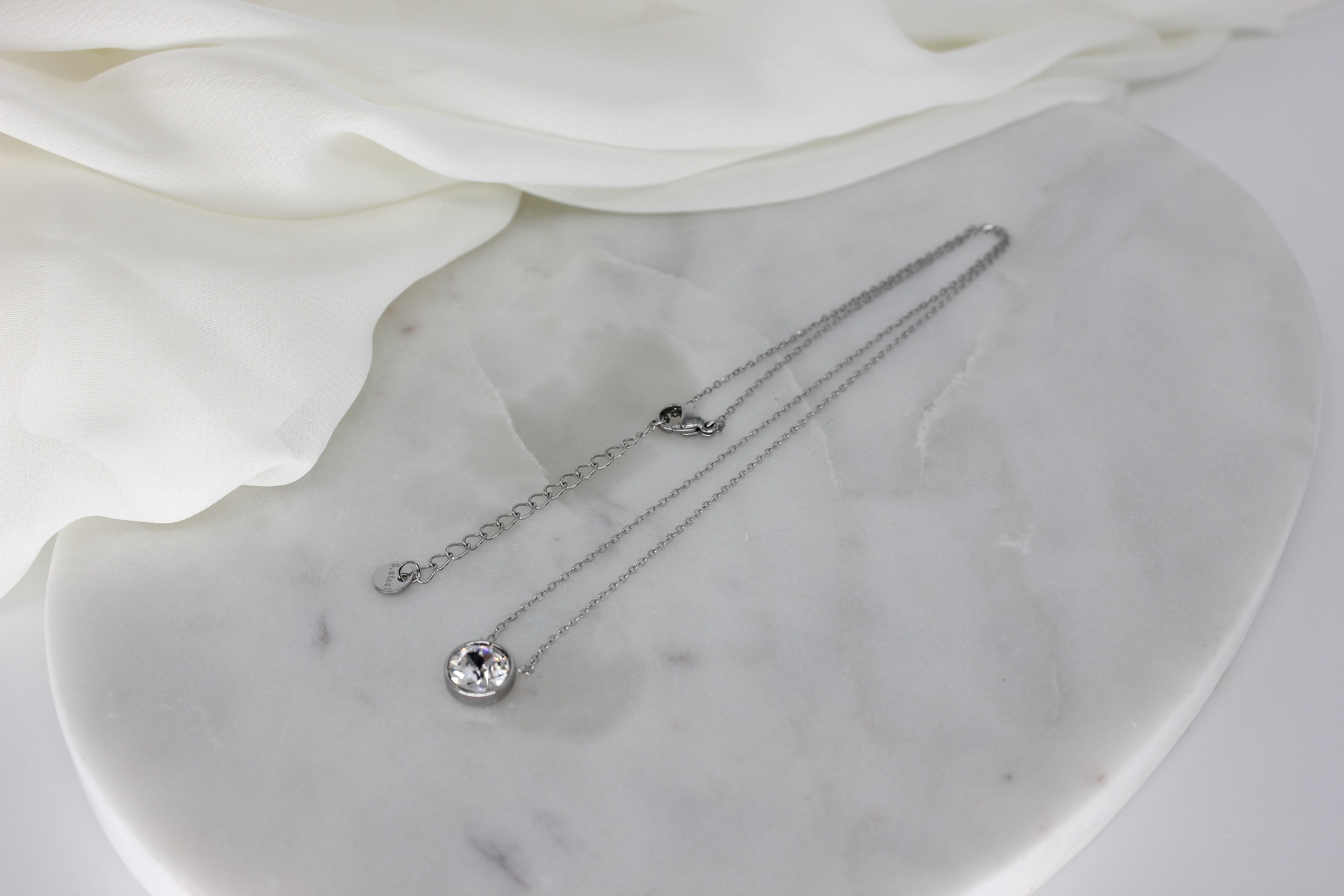 Stainless Steel Silver Dainty Necklace