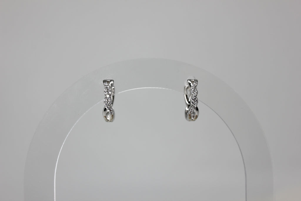 Silver Twist Huggies