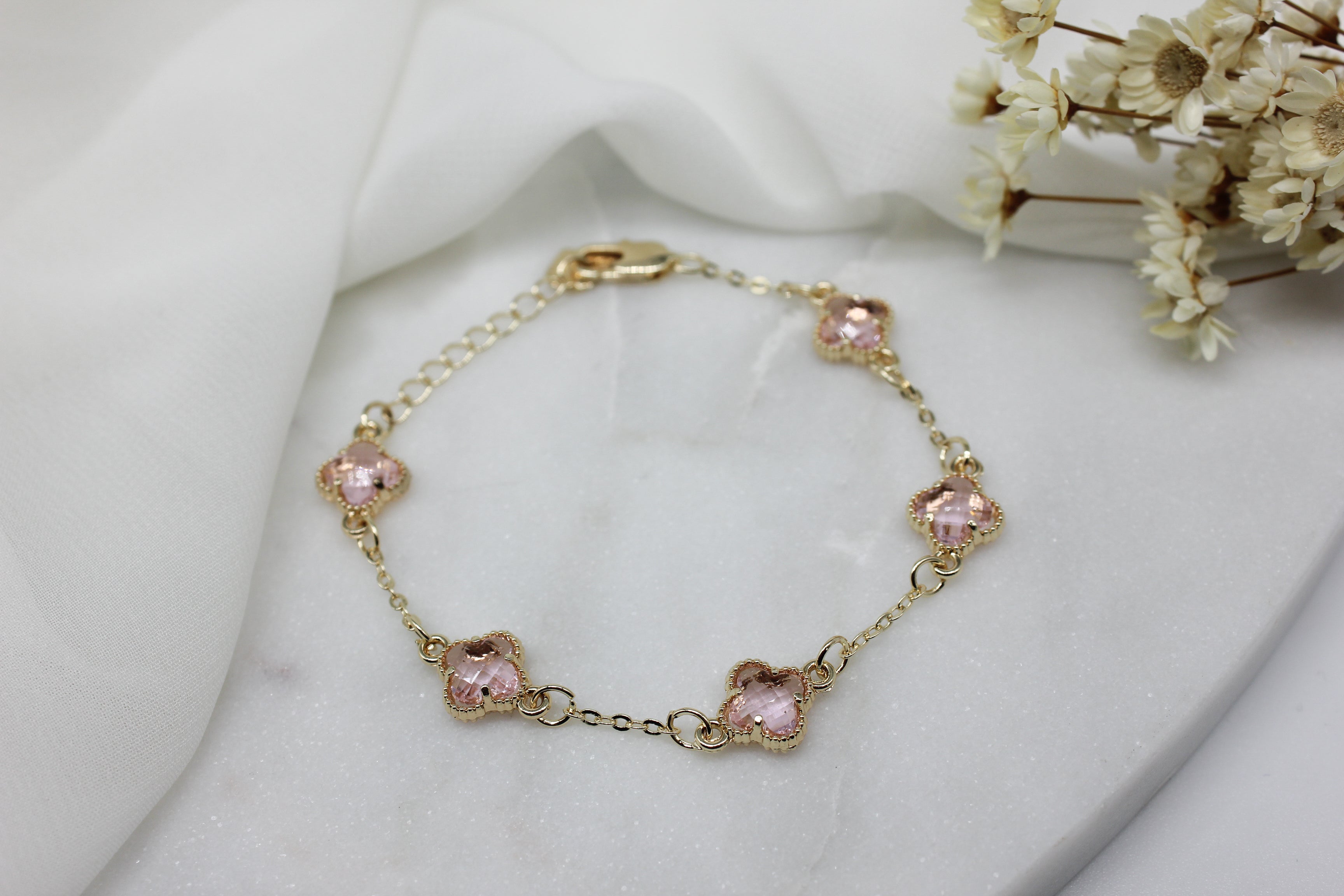 Blush Clover Bracelet