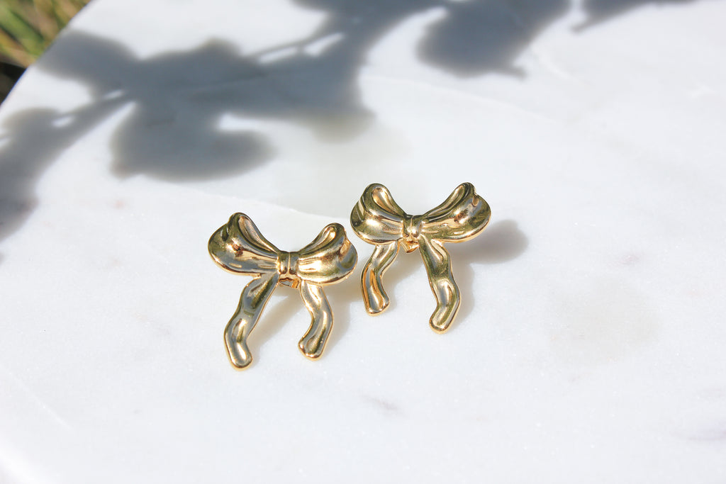 Stainless Steel Bow Earrings