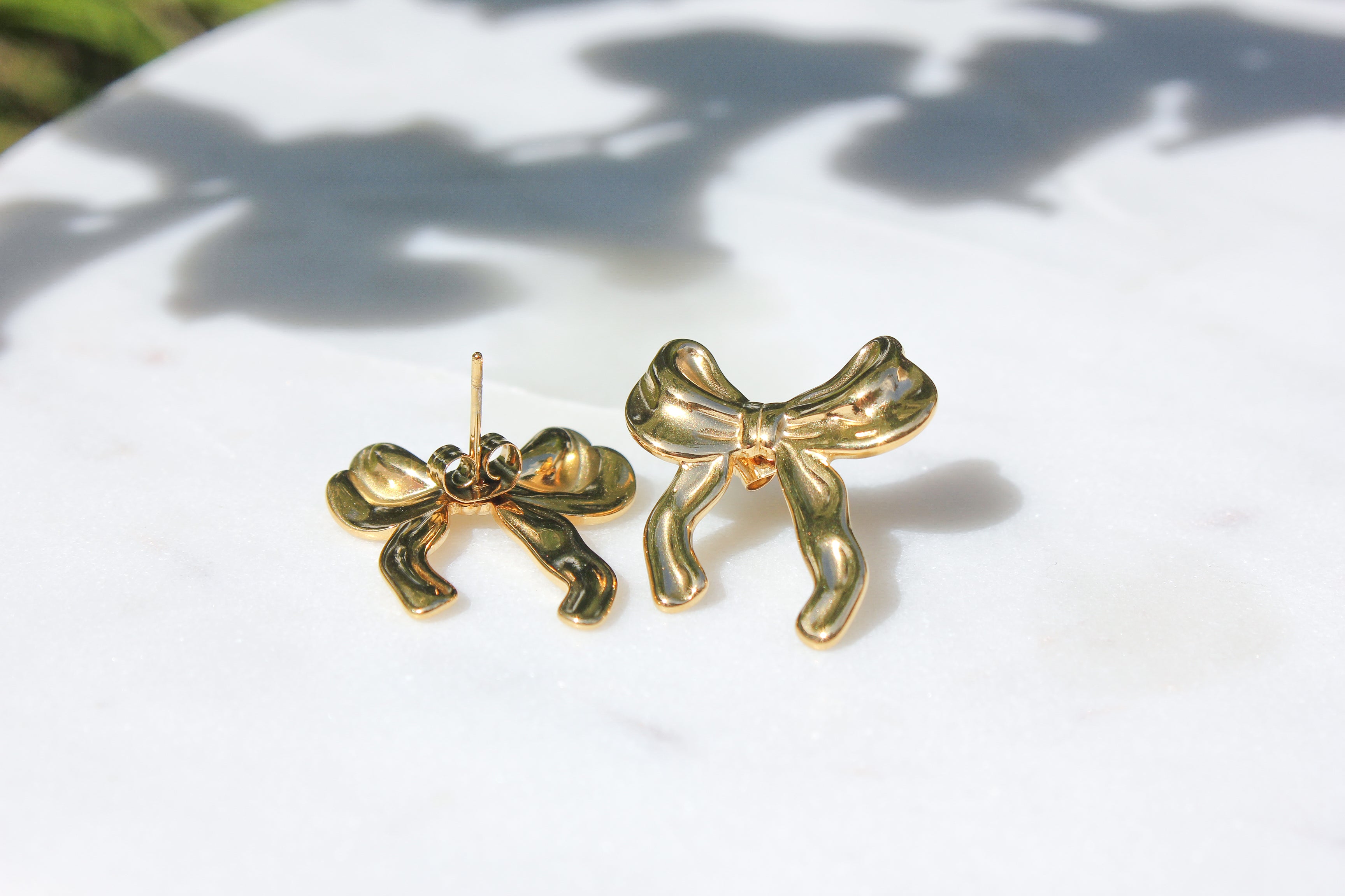 Stainless Steel Bow Earrings