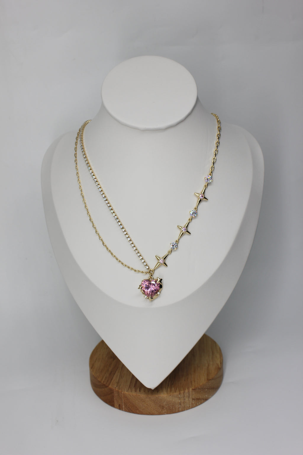Pink Fairy Heart Necklace