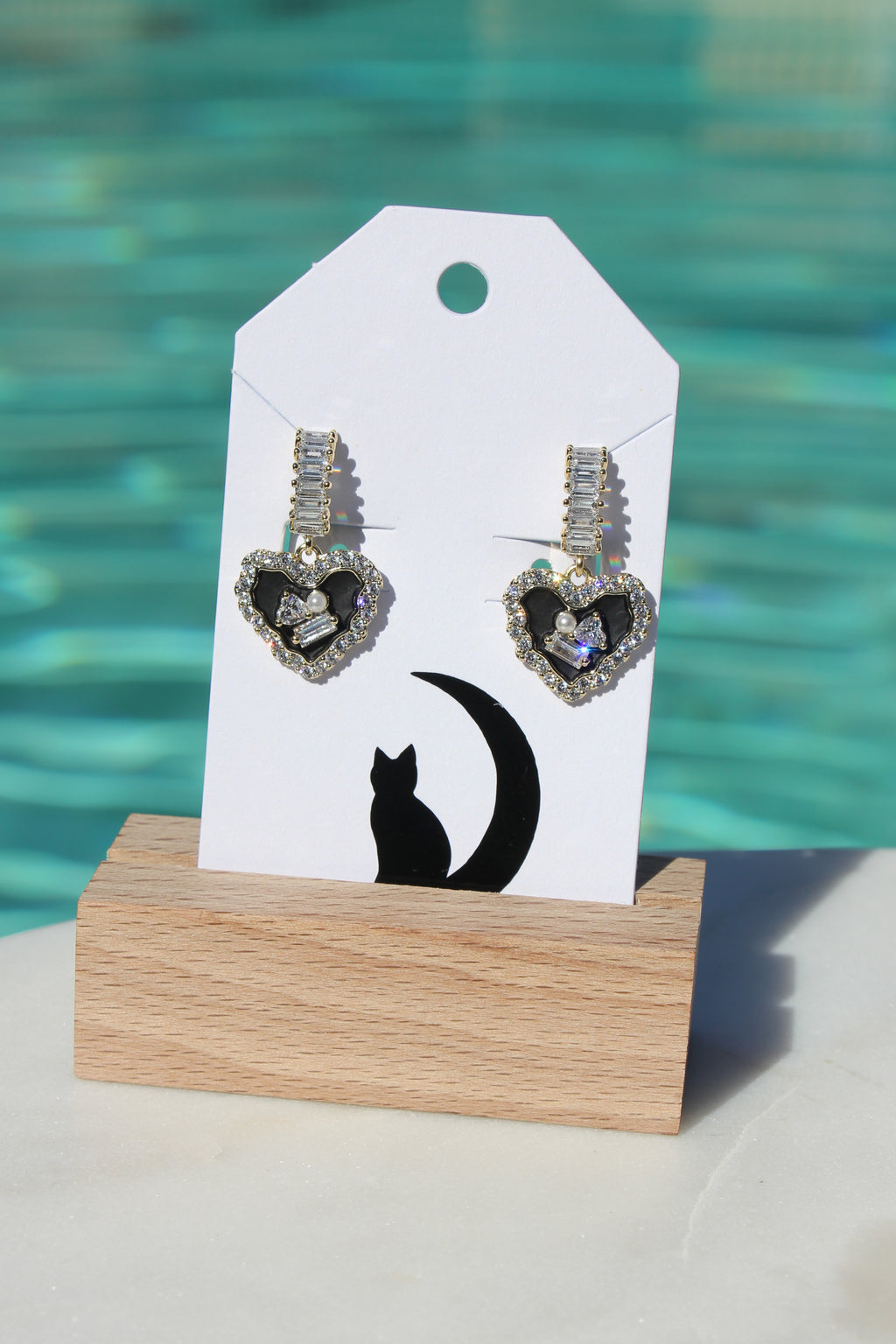 Black Heart Earrings