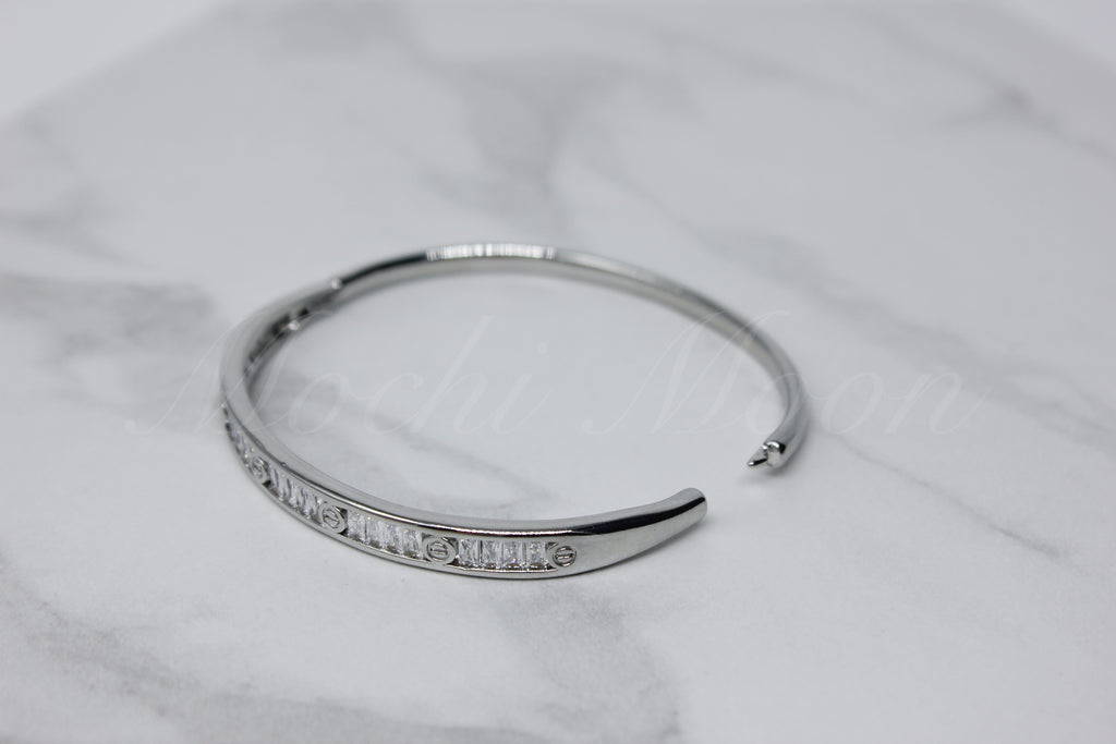 Silver CZ Bangle