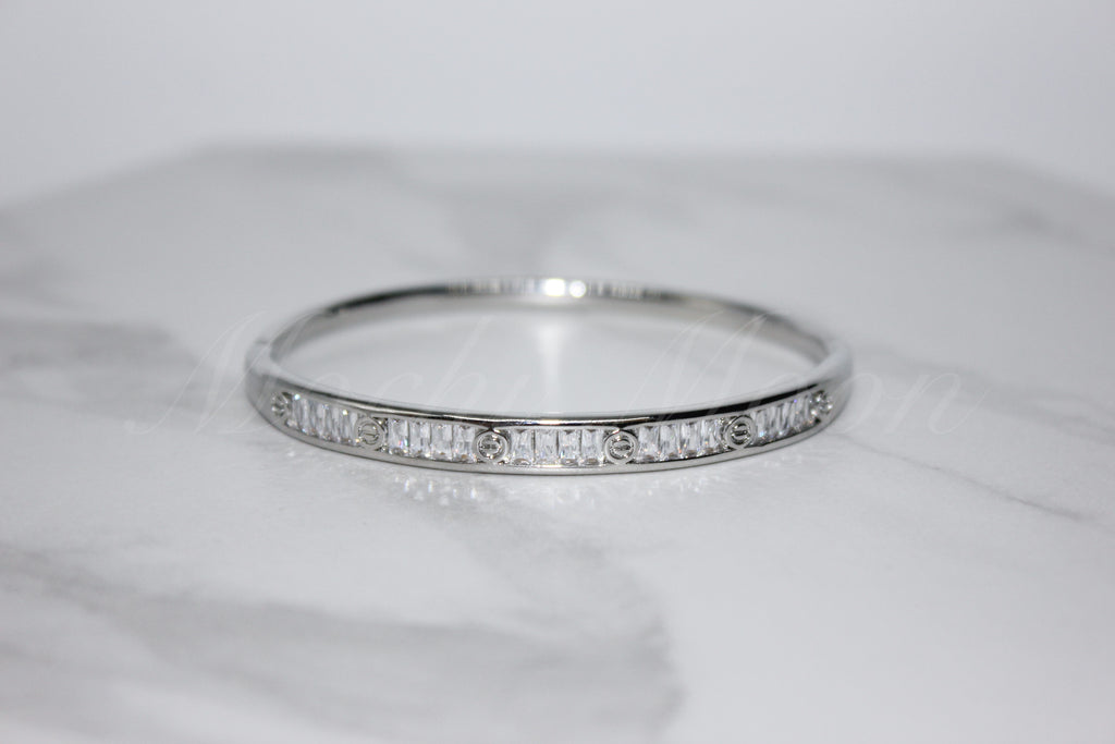 Silver CZ Bangle