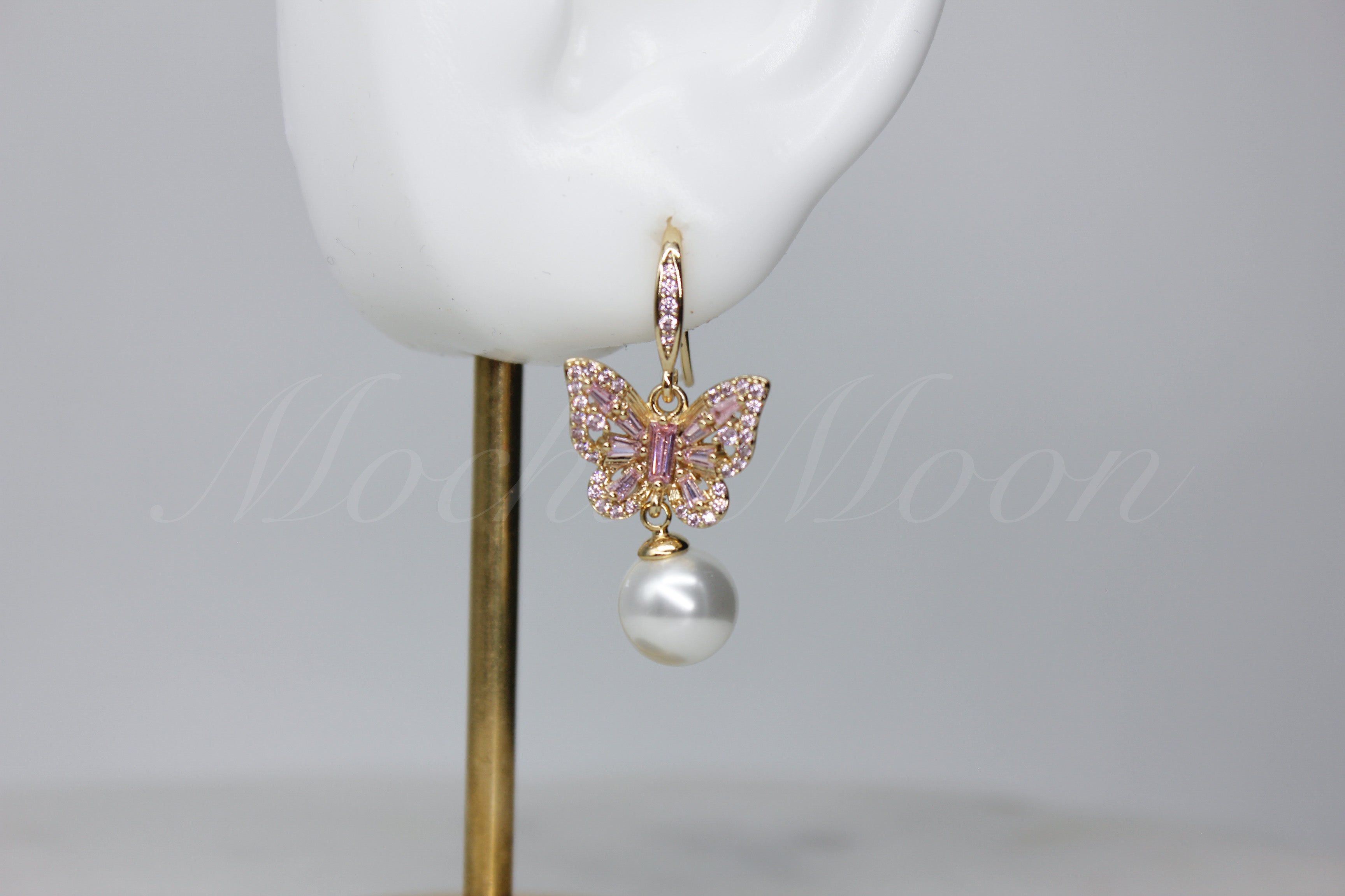 Butterfly Pearl Earrings