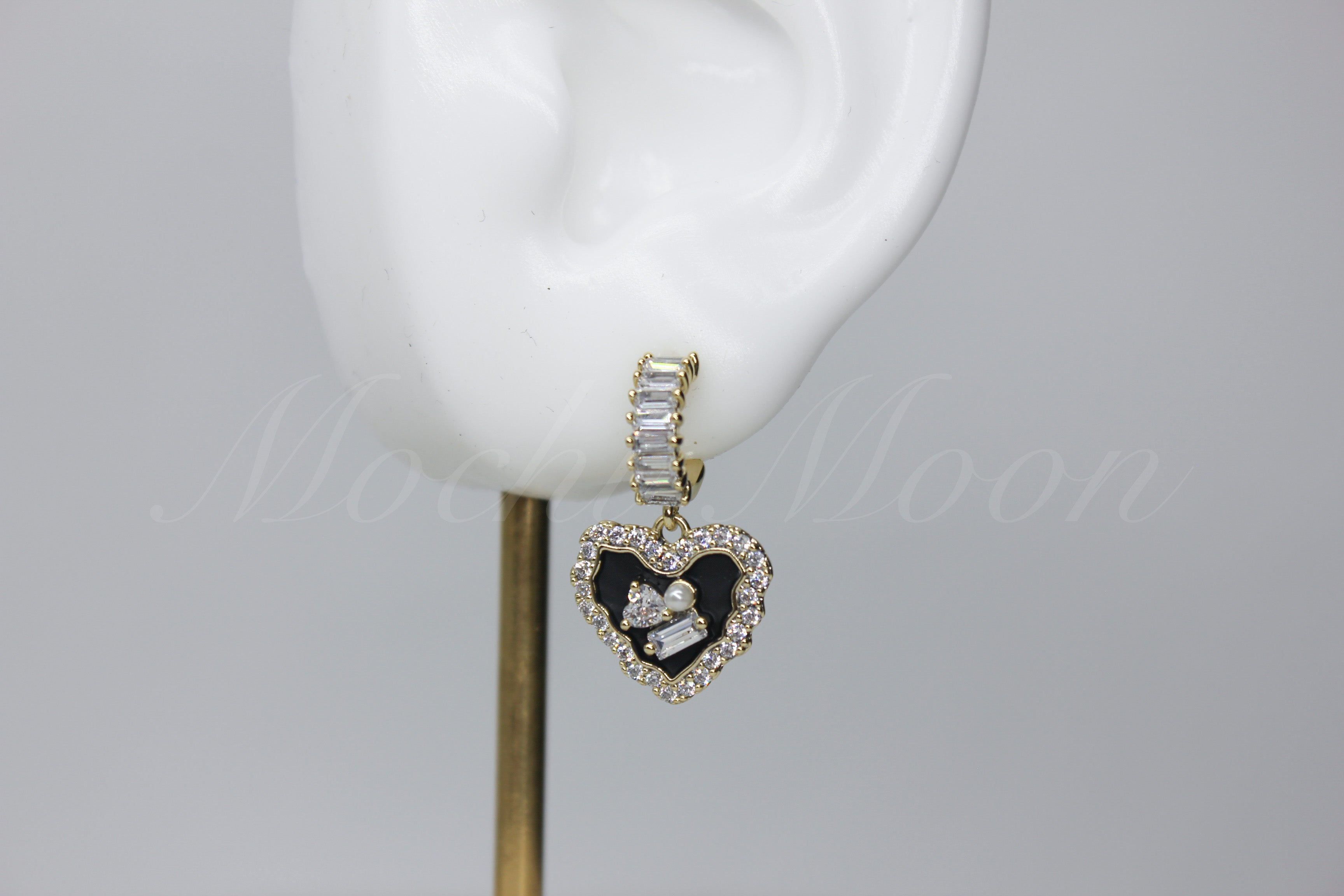 Black Heart Earrings