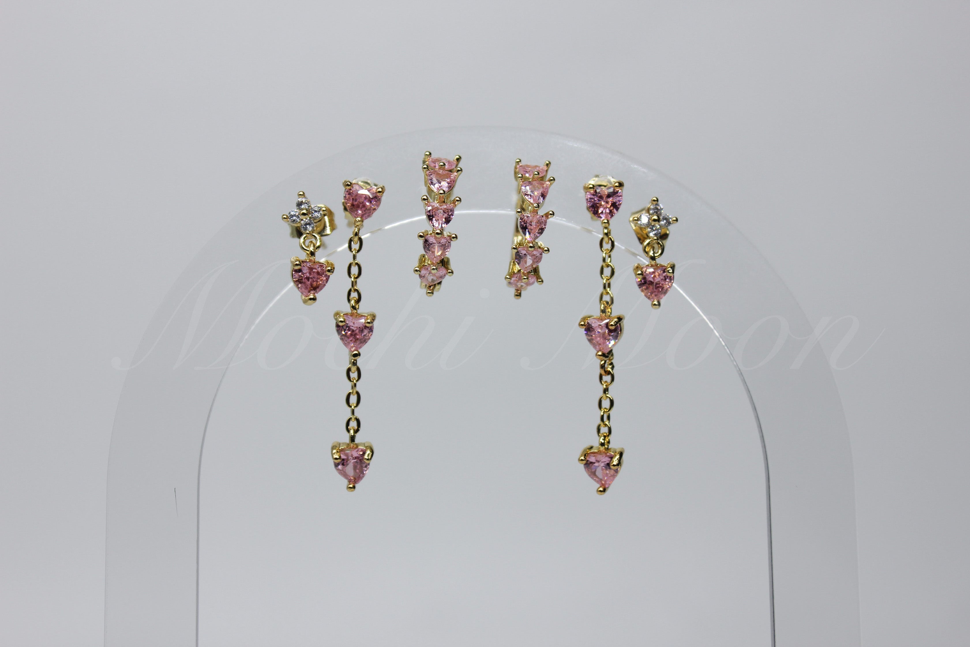 Blushing Hearts Earring Set