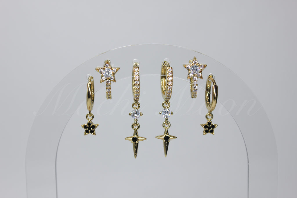 Black Celestial Earring Set