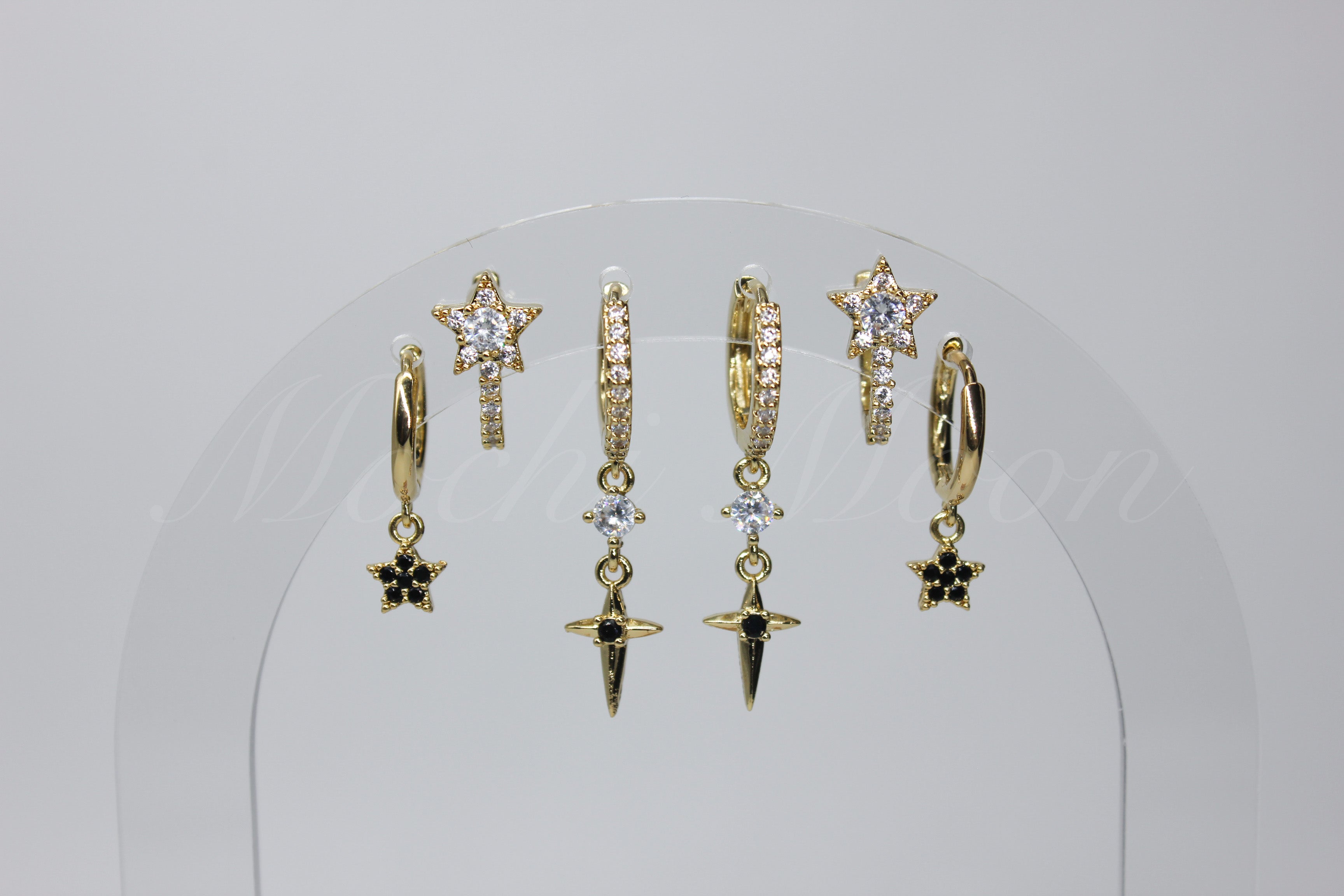 Black Celestial Earring Set