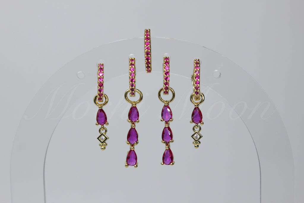 Rosé Cascade Earring Set