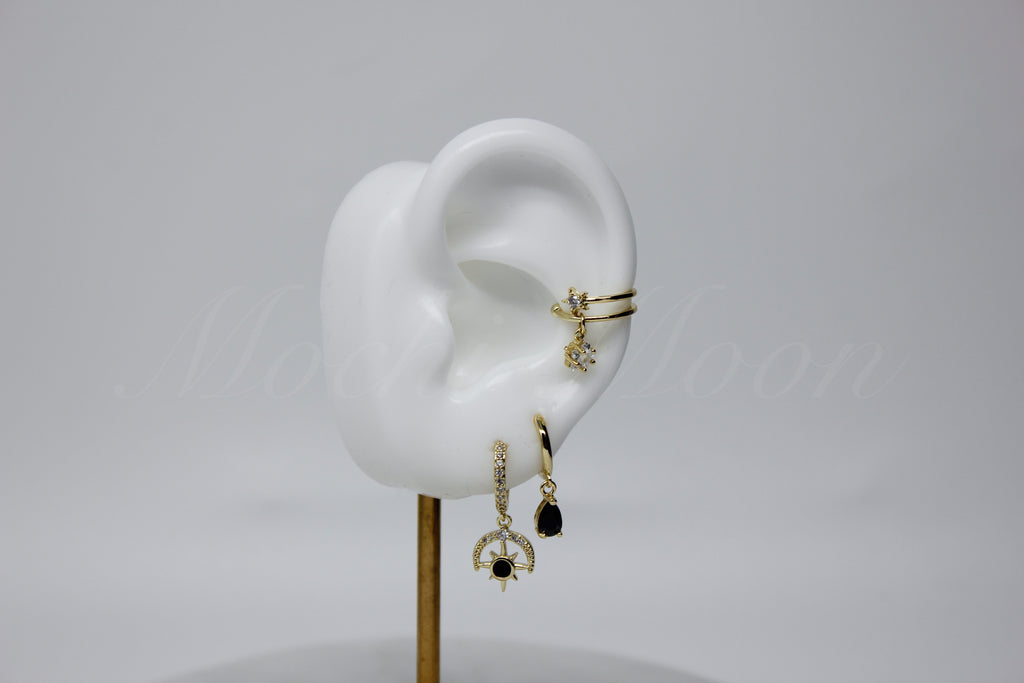 Black Celestial Earring Set