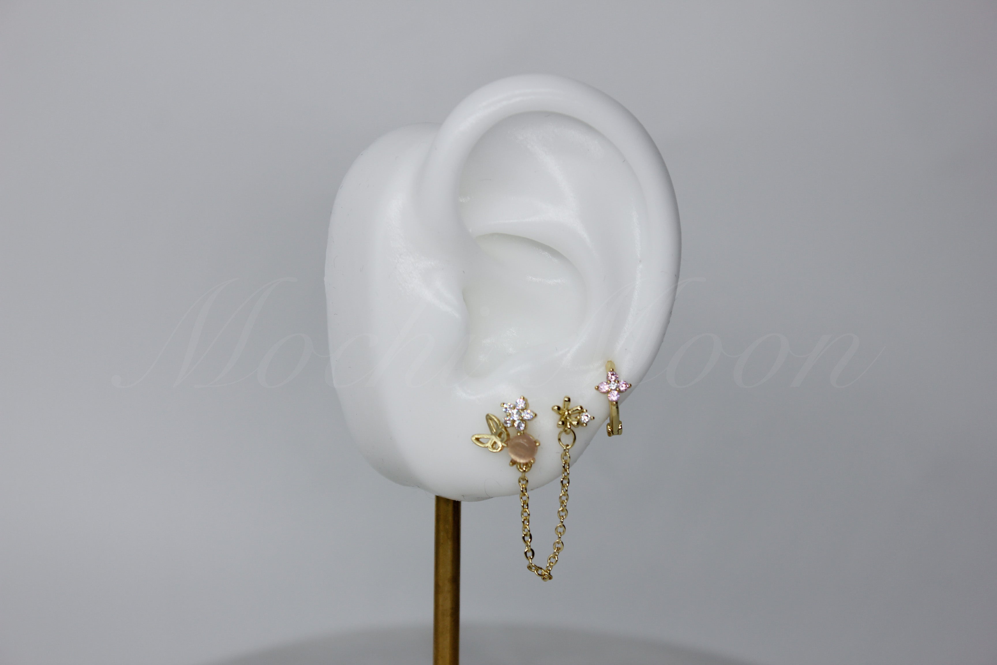 Blush Butterfly Earring Set