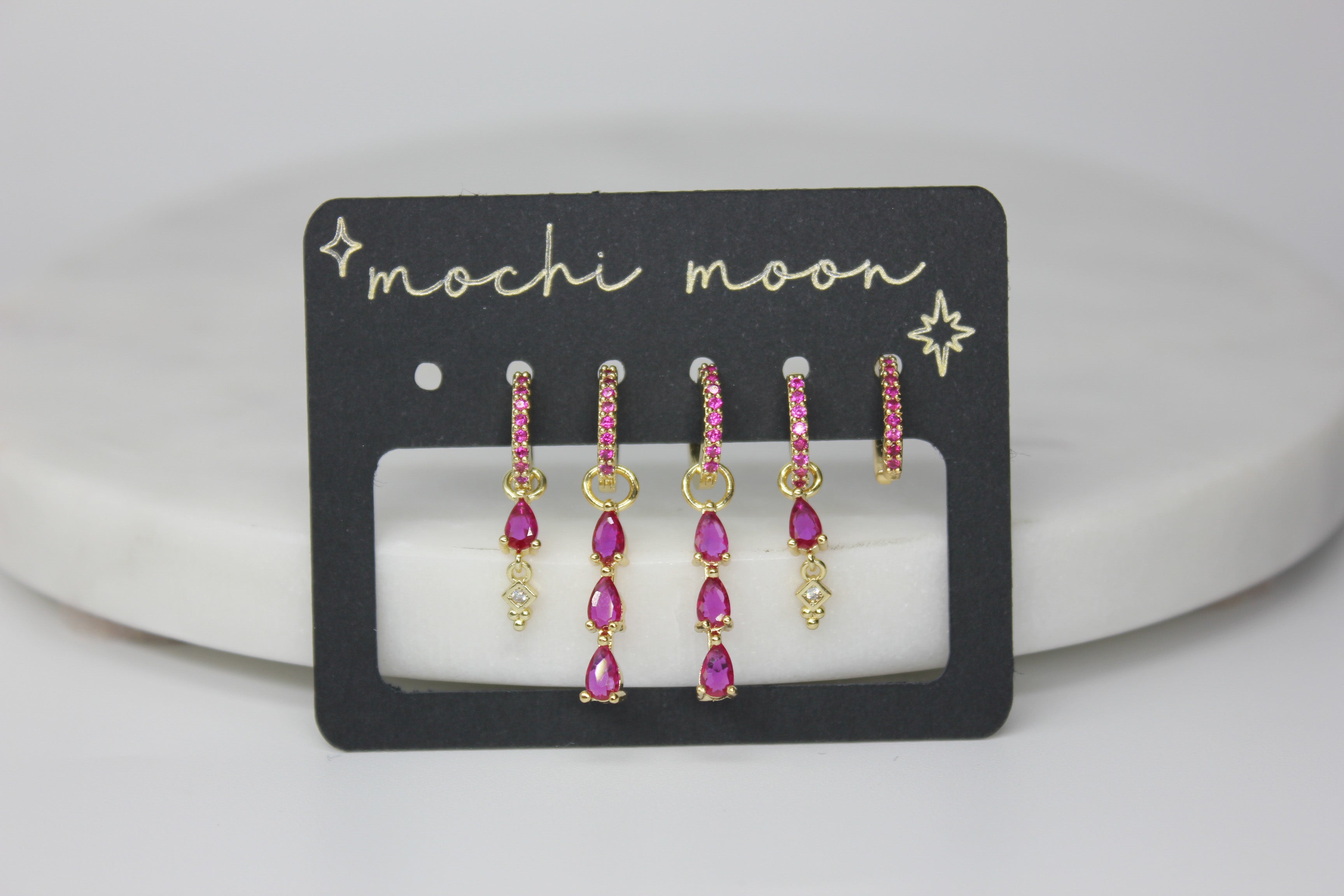 Rosé Cascade Earring Set