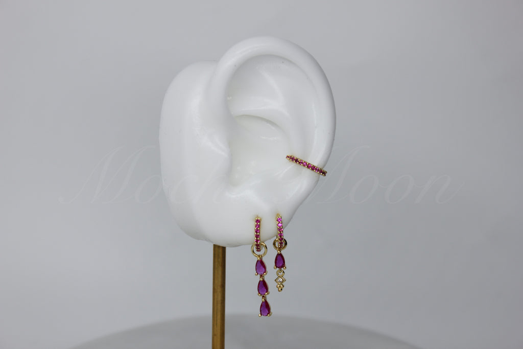 Rosé Cascade Earring Set