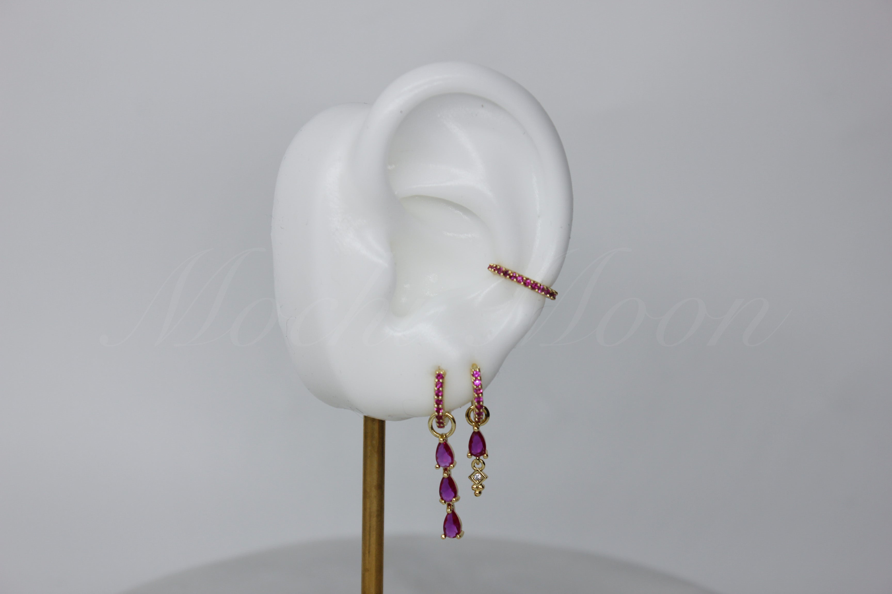 Rosé Cascade Earring Set
