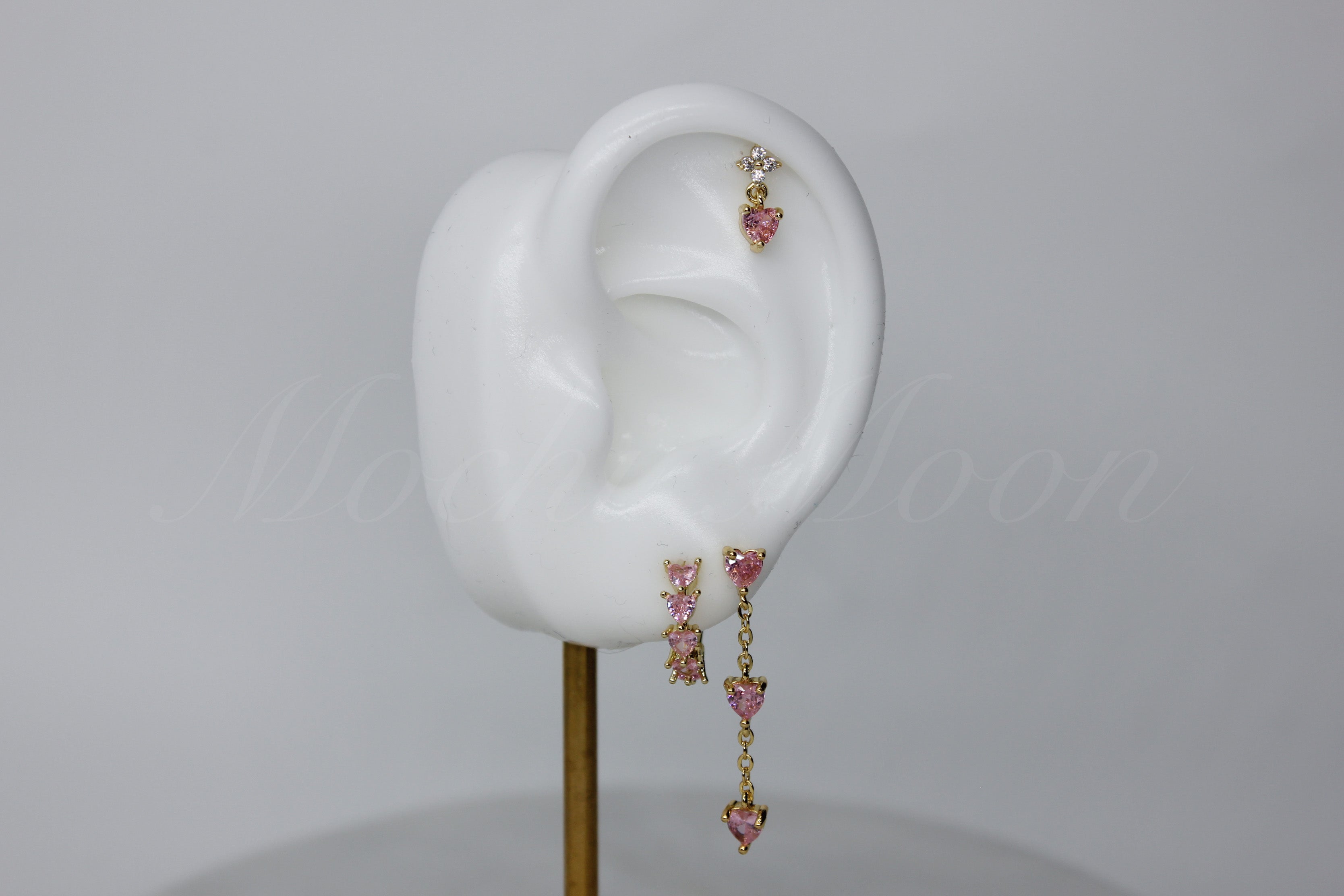 Blushing Hearts Earring Set