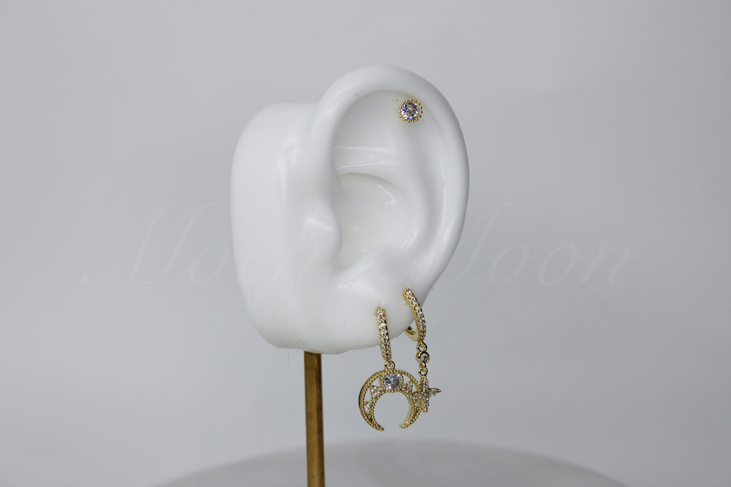 Crescent Glow Earring Set