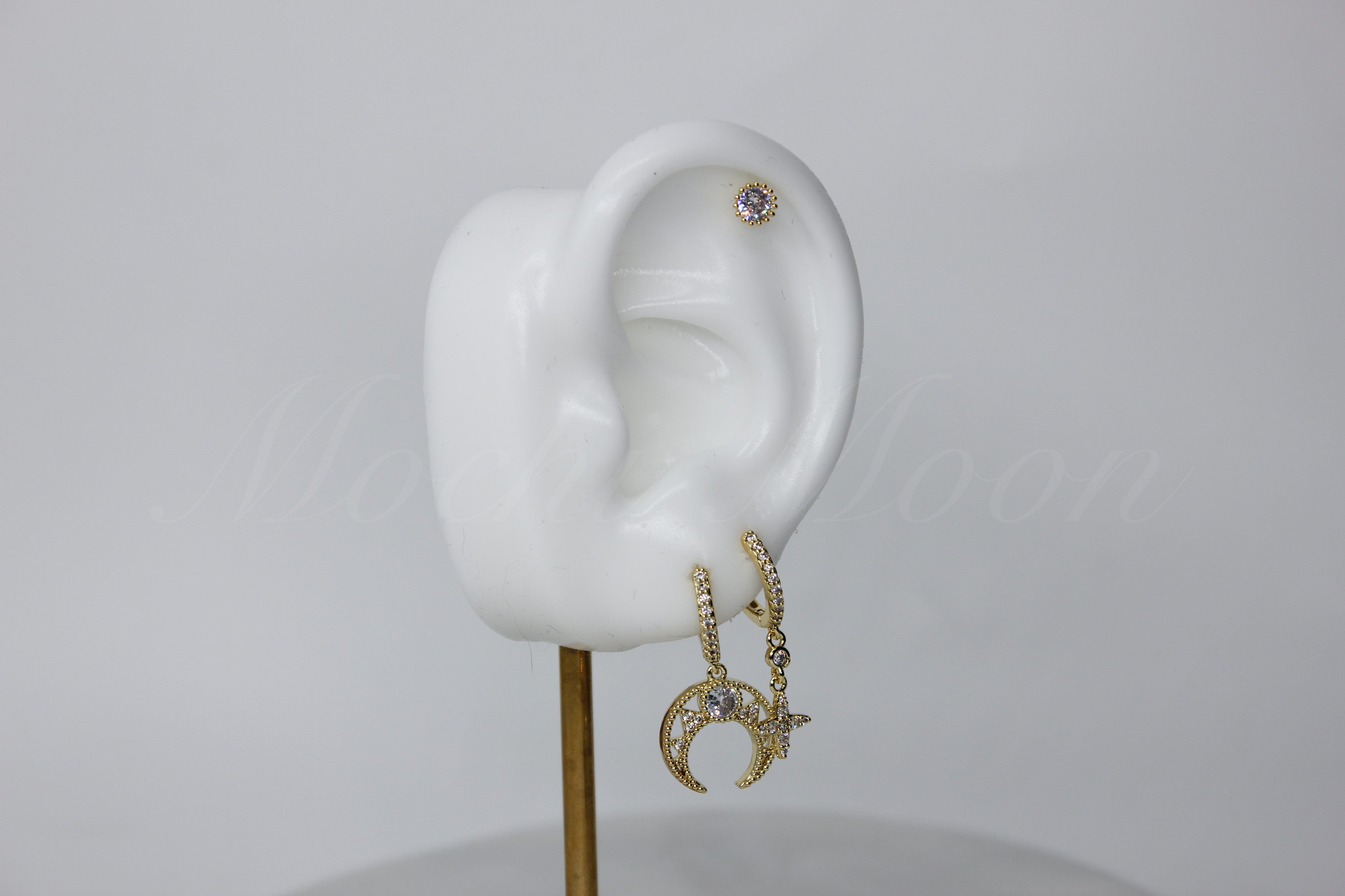Crescent Glow Earring Set
