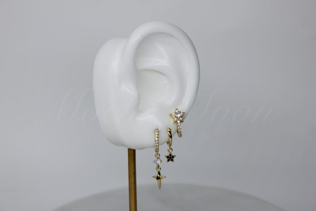 Black Celestial Earring Set