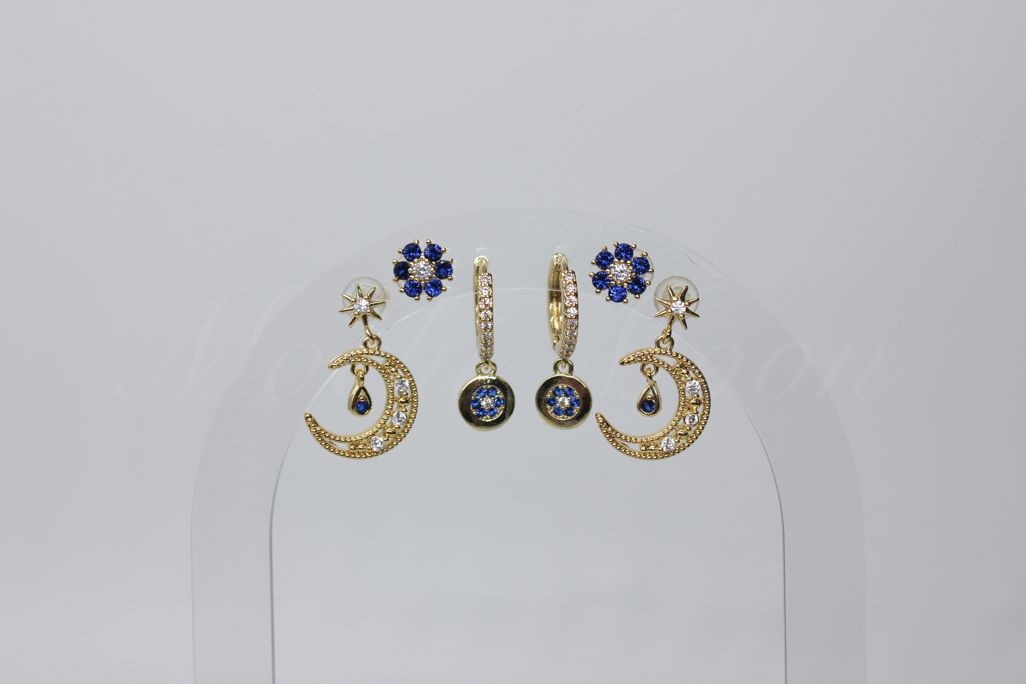 Blue Moon Earring Set