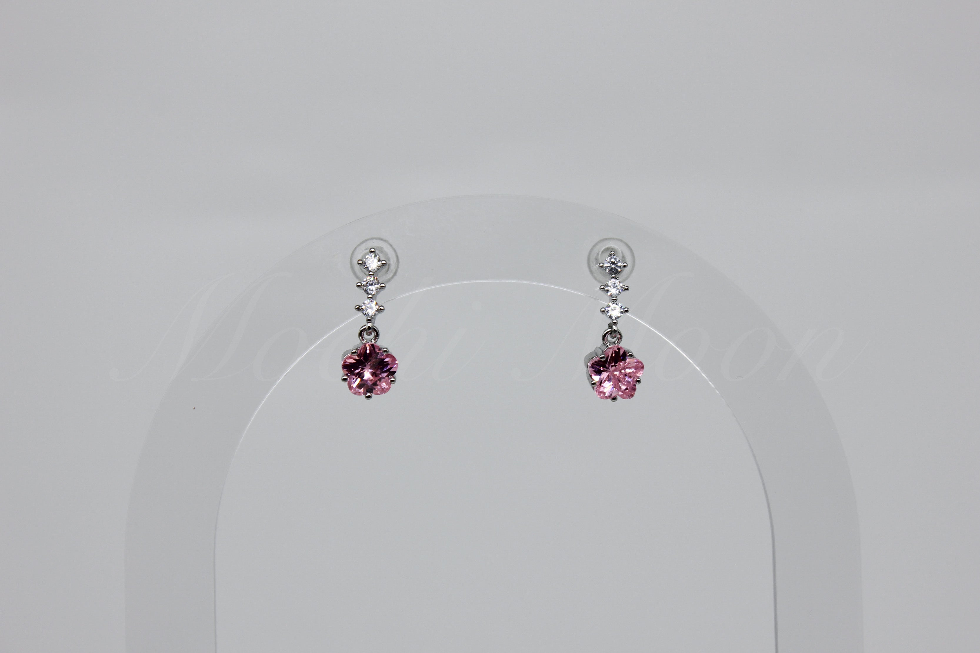 Pink Star Drop Earrings