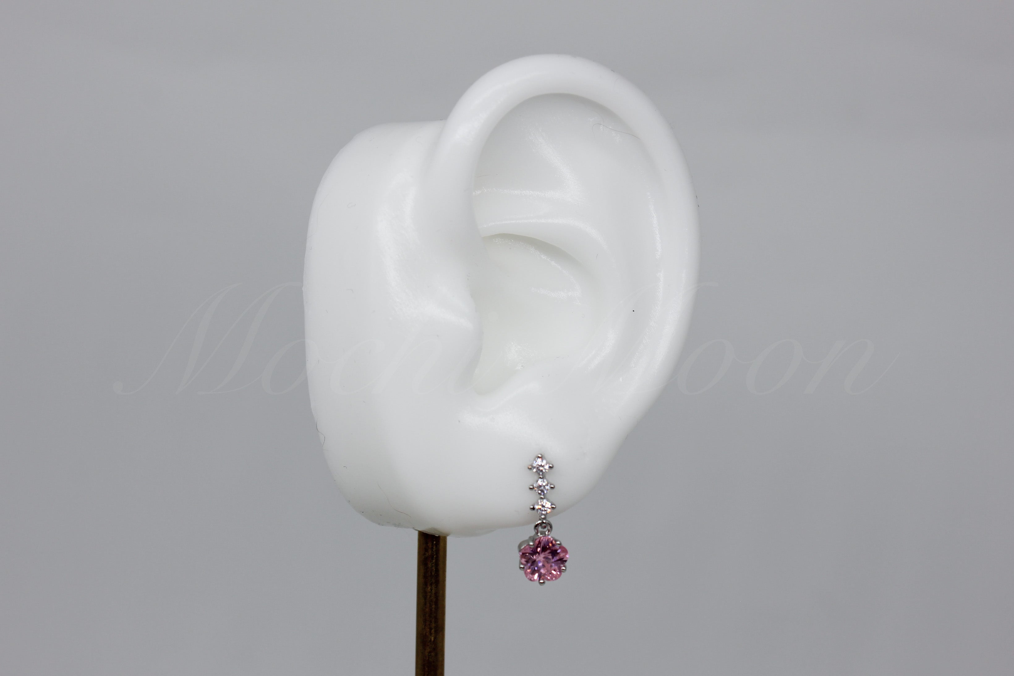 Pink Star Drop Earrings